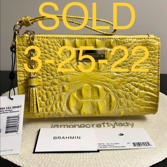 Brahmin SUNFLOWER MELBOURNE Millie Wristlet Makeup